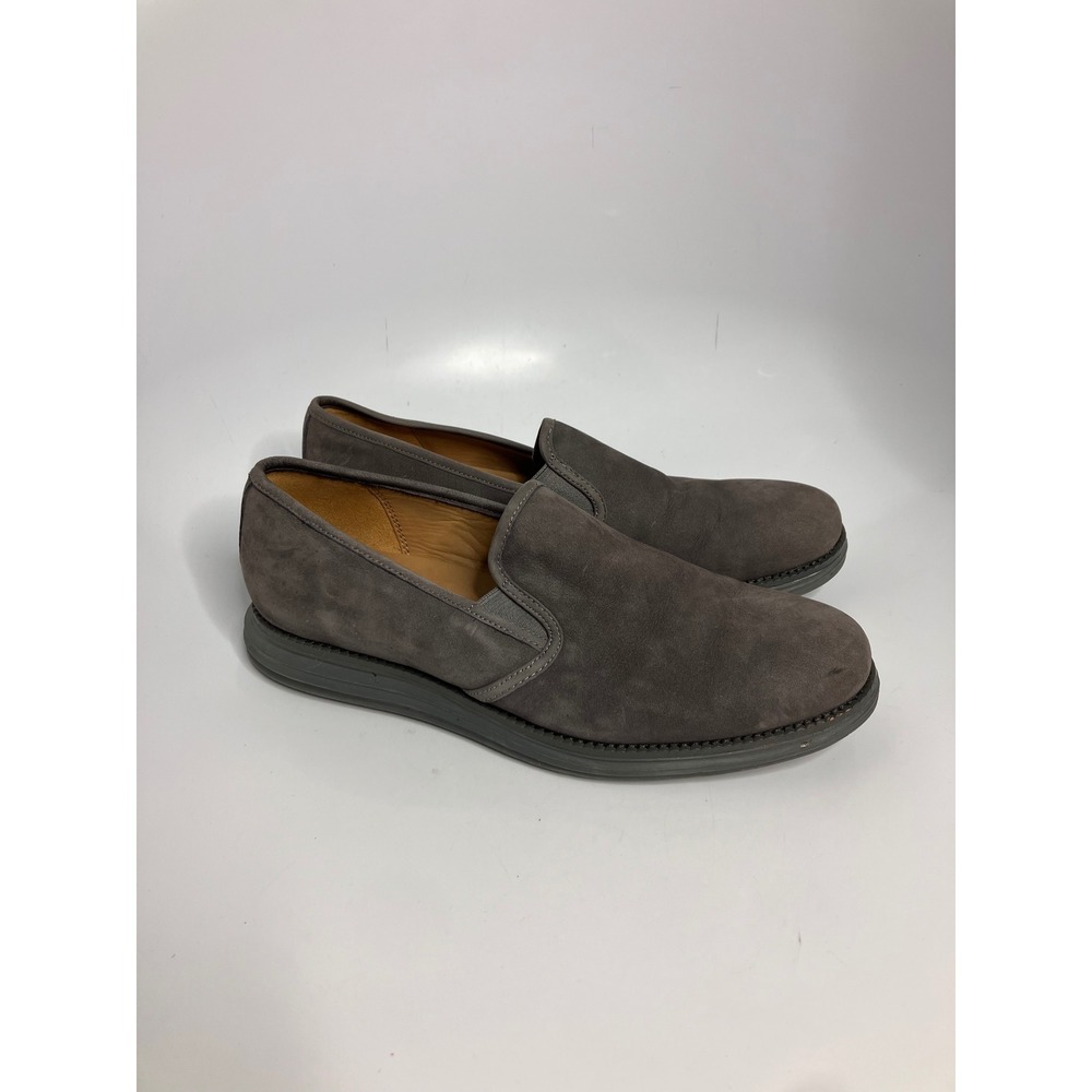 Cole Haan Lunargrand Loafers Mens 9 Grey Good Suede Slip On Shoes C13523 casual
